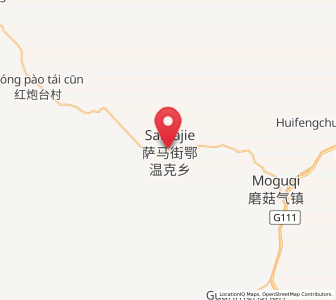 Map of Samajie Ewenkeminzu, Inner Mongolia