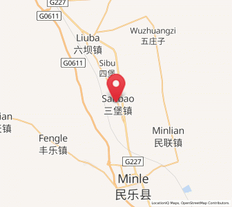 Map of Sanbao, Gansu