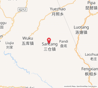 Map of Sancang, Gansu