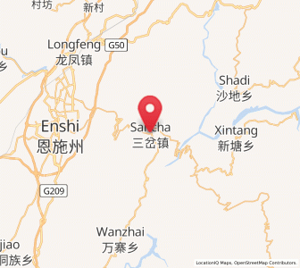 Map of Sancha, Hubei