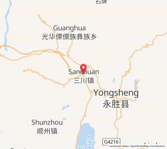 Map of Sanchuan, Yunnan