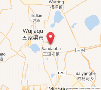 Map of Sandaoba, Xinjiang