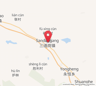 Map of Sandaogang, Heilongjiang