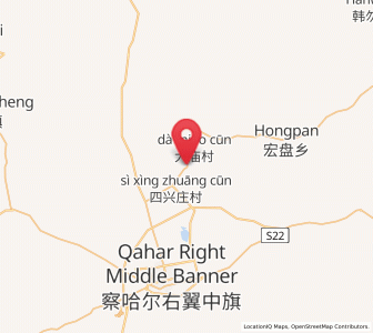 Map of Sandaogou, Inner Mongolia