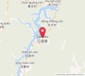 Map of Sandaohezi, Heilongjiang