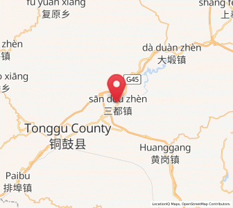 Map of Sandu, Jiangxi
