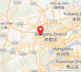 Map of Sandun, Zhejiang