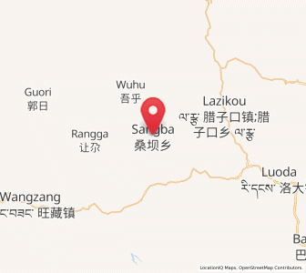 Map of Sangba, Gansu