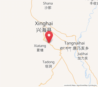 Map of Sangdang, Qinghai