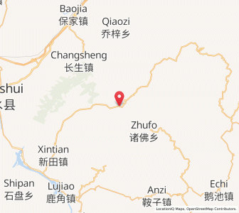Map of Sangzhe, Chongqing