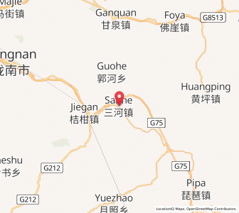 Map of Sanhe, Gansu