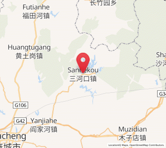 Map of Sanhekou, Hubei