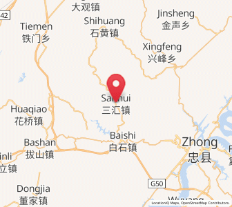 Map of Sanhui, Chongqing