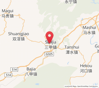 Map of Sanjia, Guangdong