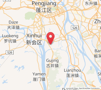 Map of Sanjiang, Guangdong