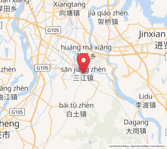 Map of Sanjiang, Jiangxi