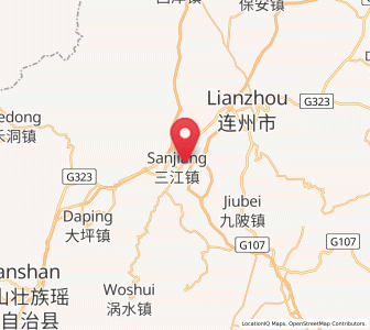 Map of Sanjiang, Guangdong