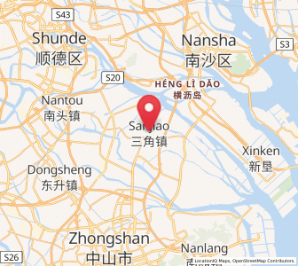 Map of Sanjiao, Guangdong