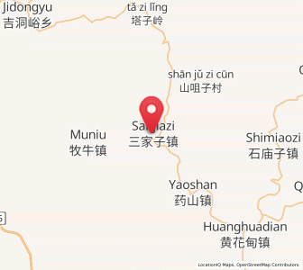 Map of Sanjiazi, Liaoning