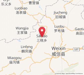 Map of Sankoutang, Yunnan
