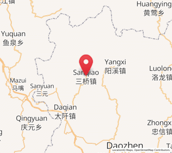 Map of Sanqiao, Guizhou