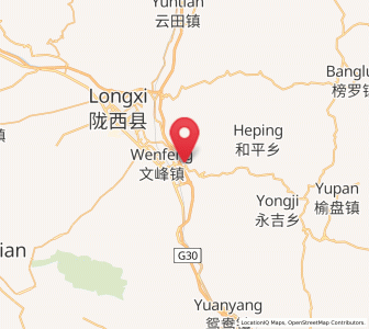 Map of Santai Zhen, Gansu