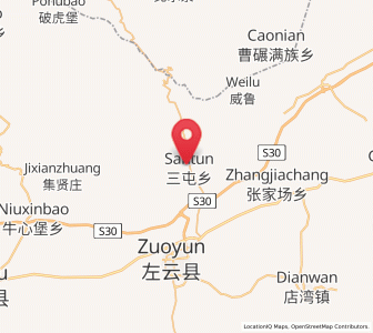 Map of Santun, Shanxi