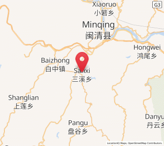 Map of Sanxi, Fujian