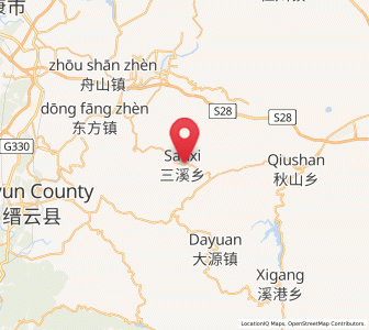 Map of Sanxi, Zhejiang