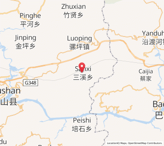 Map of Sanxi, Chongqing