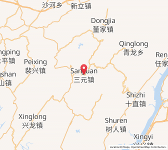 Map of Sanyuan, Chongqing