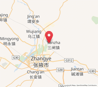 Map of Sanzha, Gansu