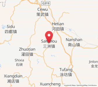 Map of Sanzhou, Fujian