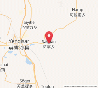 Map of Saxin, Xinjiang