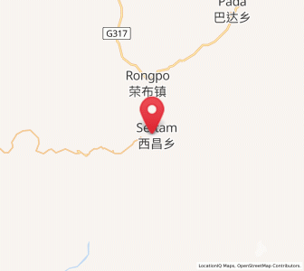 Map of Sechang, Tibet