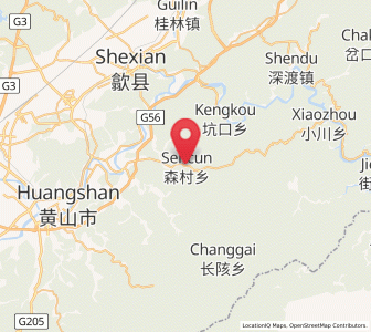 Map of Sencun, Anhui