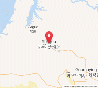 Map of Shagou, Qinghai