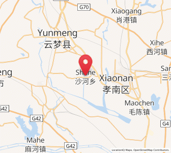 Map of Shahe, Hubei