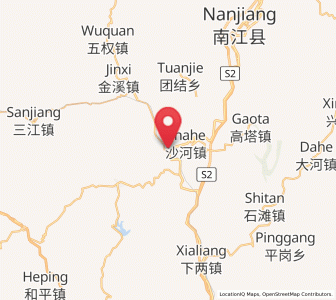 Map of Shahe, Sichuan