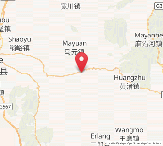Map of Shaijing, Gansu