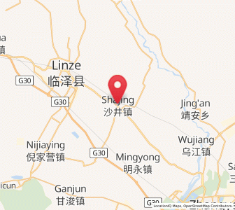 Map of Shajing, Gansu