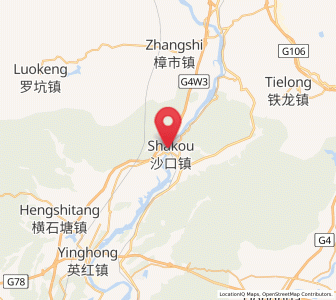 Map of Shakou, Guangdong