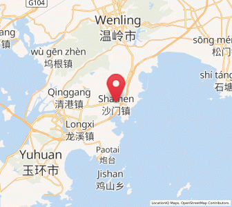 Map of Shamen, Zhejiang