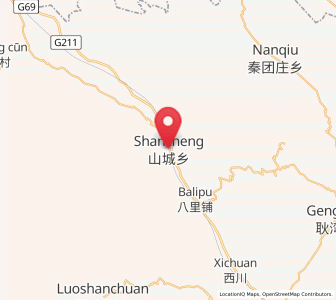 Map of Shancheng, Gansu