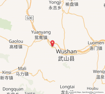 Map of Shandan, Gansu