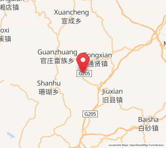 Map of Shangcai Zhongxing, Fujian