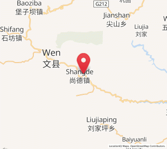 Map of Shangde, Gansu