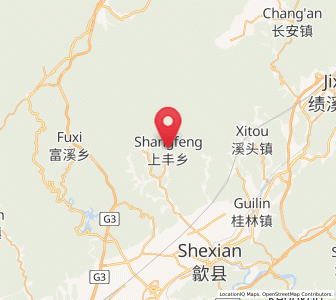 Map of Shangfeng, Anhui