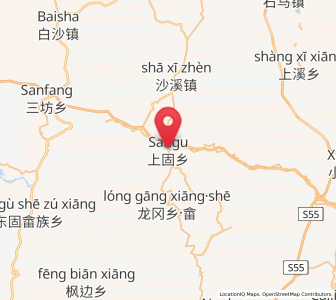 Map of Shanggu, Jiangxi