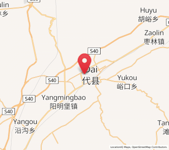 Map of Shangguan, Shanxi